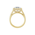 Load image into Gallery viewer, 14K yellow gold oval engagement ring mounting, 10 x 8 mm, profile view
