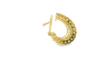 Load image into Gallery viewer, 14K Yellow Gold Etruscan Gemstone Hoops