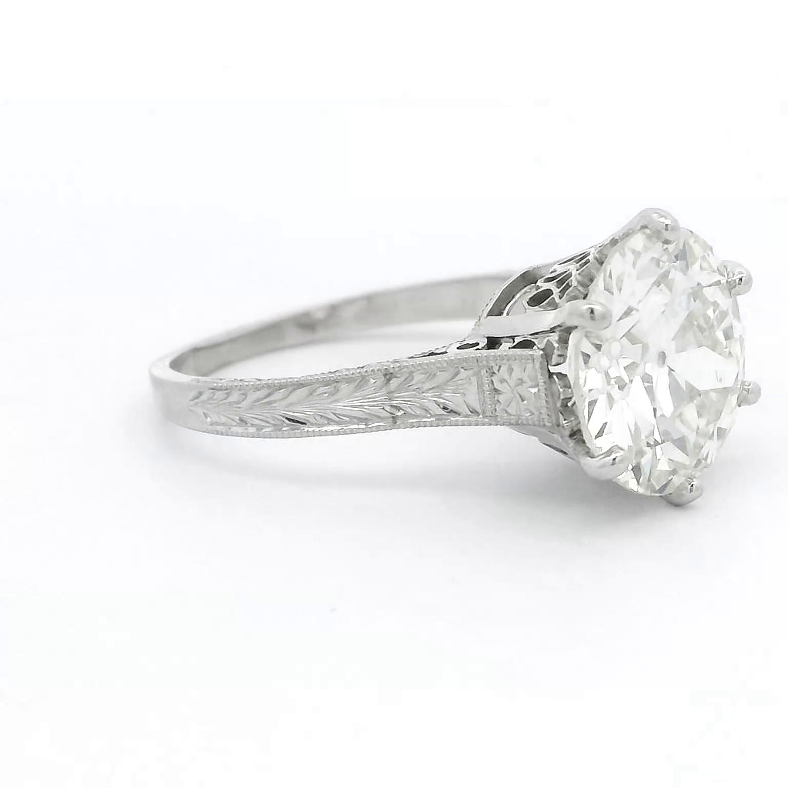 Platinum Old European Diamond Ring