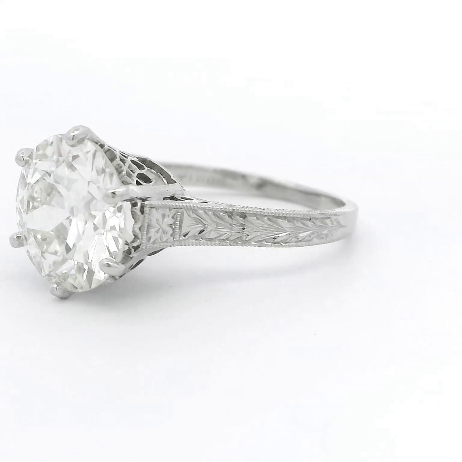 Platinum Old European Diamond Ring
