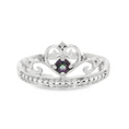 Load image into Gallery viewer, Sterling Silver Mystic Topaz and Diamond Self-Love Crown Ring