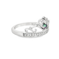 Load image into Gallery viewer, Sterling Silver Mystic Topaz and Diamond Self-Love Crown Ring