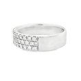 Load image into Gallery viewer, 14K White Gold Triple Row Diamond Band