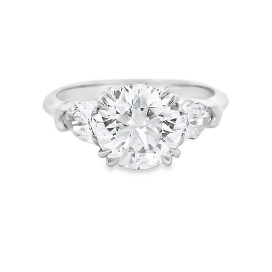 Platinum Three Stone Lab Grown Diamond Engagement Ring