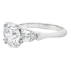 Load image into Gallery viewer, Platinum Three Stone Lab Grown Diamond Engagement Ring