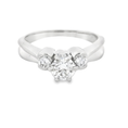 Load image into Gallery viewer, Platinum 3 Stone Diamond Ring