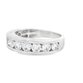 Load image into Gallery viewer, 14k White Gold Diamond Channel Band