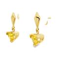 Load image into Gallery viewer, 14K Yellow Gold and Sapphire Dangle Earrings