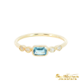 Load image into Gallery viewer, 14K Yellow Gold Ring with Blue Topaz