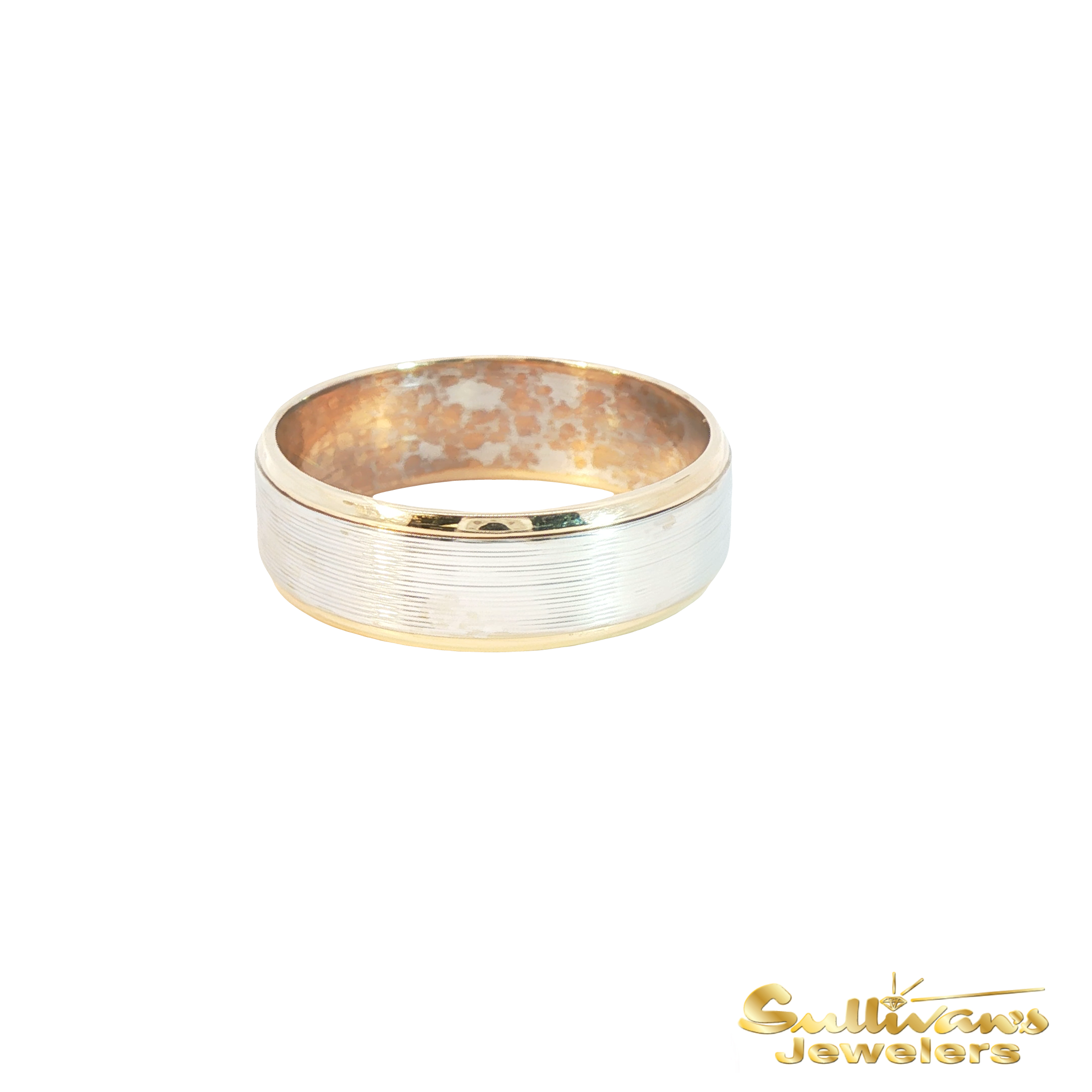 Classic Two Tone 14KT Gold Band Ring
