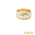 Load image into Gallery viewer, Textured 14KT Yellow Gold Patterned Band Ring