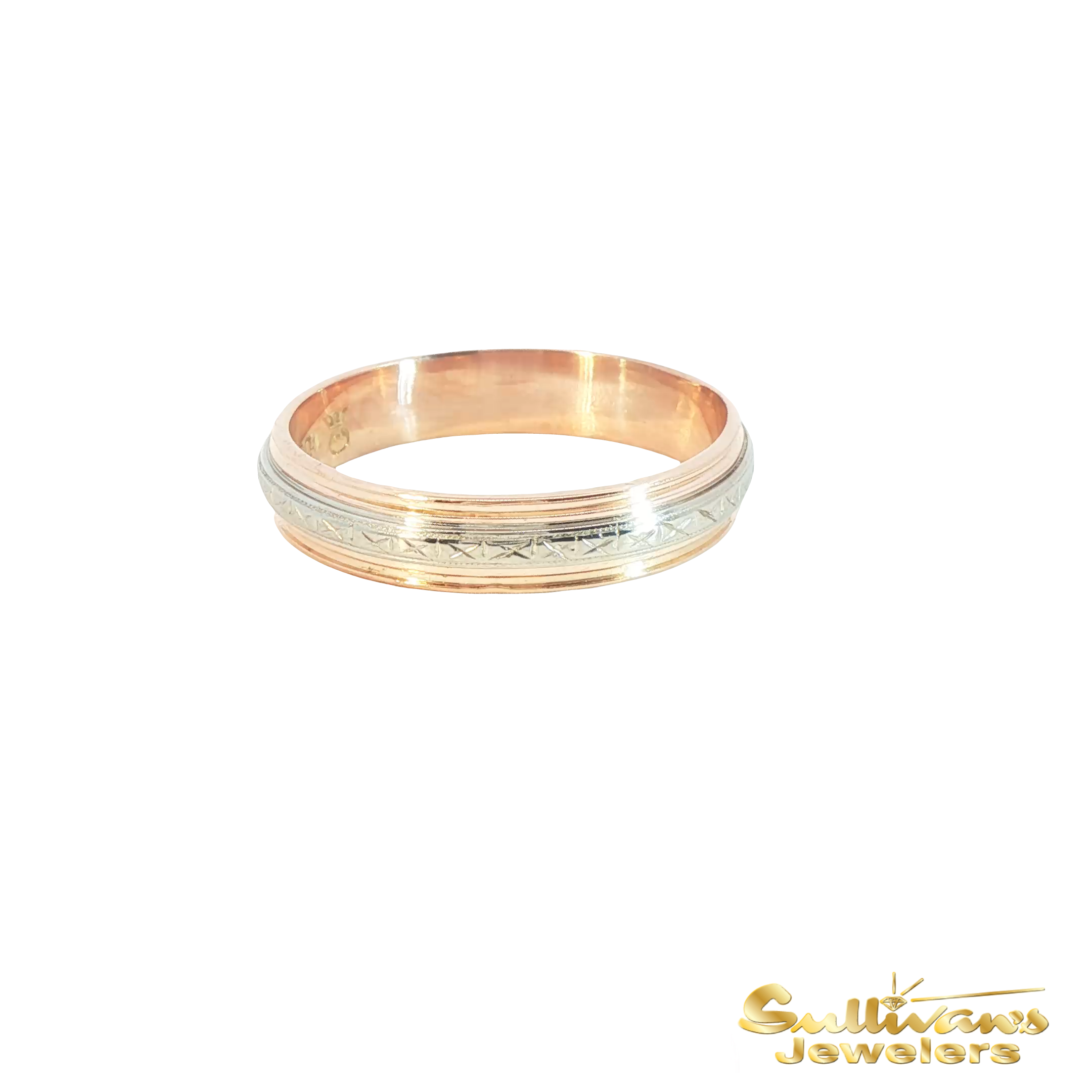 Elegant Two-Tone Rose Gold Band