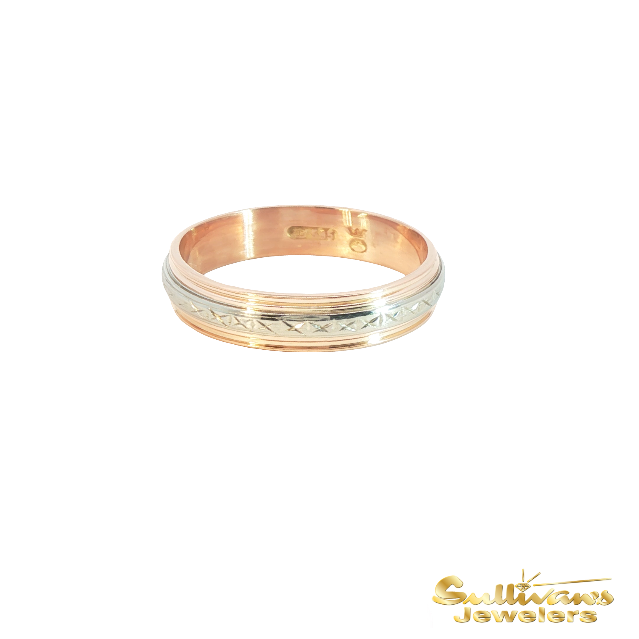 Elegant Two-Tone Rose Gold Band