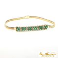 Load image into Gallery viewer, 18K Yellow Gold Emerald Bracelet
