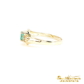 Load image into Gallery viewer, 14K Yellow Gold Emerald Swirl Ring