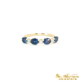 Load image into Gallery viewer, 14K Yellow Gold Sapphire and Diamond Ring
