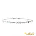 Load image into Gallery viewer, 14K White Gold Flexible Bangle Diamond Bracelet