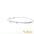Load image into Gallery viewer, 14K White Gold Flexible Bangle Diamond Bracelet