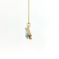 Load image into Gallery viewer, 14K Yellow Gold Swiss Topaz Trillion Pendant