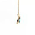 Load image into Gallery viewer, 14K Yellow Gold Swiss Topaz Trillion Pendant