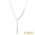Load image into Gallery viewer, 14K White Gold Diamond "Y" Necklace