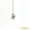 Load image into Gallery viewer, 14K White Gold Fancy Blue Diamond Halo Pendant Necklace