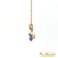 Load image into Gallery viewer, 14K Yellow Gold Trillion Tanzanite and Round Diamond Necklace