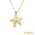 Load image into Gallery viewer, 14K Yellow Gold Starfish Charm Pendant