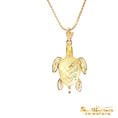 Load image into Gallery viewer, 14K Yellow Gold Turtle Pendant