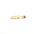 Load image into Gallery viewer, Yellow Gold Multistone Ring with Oval Ruby Cabochon