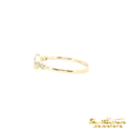 Load image into Gallery viewer, 14K Yellow Gold Princess Cut Peridot and Diamond Stackable Ring