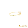 Load image into Gallery viewer, 14K Yellow Gold Princess Cut Peridot and Diamond Stackable Ring
