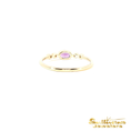 Load image into Gallery viewer, 14K Yellow Gold Amethyst Gemstone and Diamond Ring