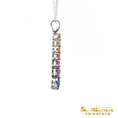 Load image into Gallery viewer, 14K White Gold Rainbow Sapphire Pendant