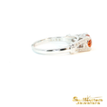 Load image into Gallery viewer, 18K White Gold Spessartite Garnet Ring