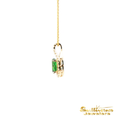Load image into Gallery viewer, 14K Yellow Gold Teardrop Green Tsavorite Pendant
