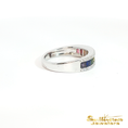 Load image into Gallery viewer, 14k White Gold Multi Stone Rainbow Sapphire and Diamond Ring