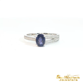 Load image into Gallery viewer, 14K White Gold Blue/Purple Sapphire Ring
