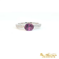 Load image into Gallery viewer, 14K White Gold Color Changing Purple Sapphire Ring