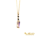 Load image into Gallery viewer, 14K Yellow Gold Trillion Amethyst Necklace