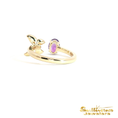 Load image into Gallery viewer, 14K Yellow Gold Butterfly Candlelighters Amethyst Ring