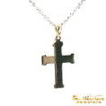 Load image into Gallery viewer, 14K Two-Tone Cross Rope Pendant