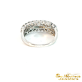 Load image into Gallery viewer, 14K White Gold 3 Row Diamond Ring