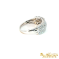 Load image into Gallery viewer, 14K White Gold 3 Row Diamond Ring
