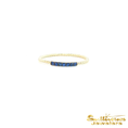 Load image into Gallery viewer, 14K Yellow Gold Sapphire Beaded Stackable Ring