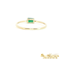 Load image into Gallery viewer, 14K Yellow Gold Emerald and Stackable Diamond Ring
