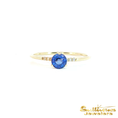 Load image into Gallery viewer, 14K Yellow Gold Blue Sapphire Stackable Ring