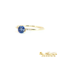 Load image into Gallery viewer, 14K Yellow Gold Blue Sapphire Stackable Ring