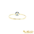 Load image into Gallery viewer, 14K Yellow Gold Blue Sapphire Stackable Ring