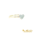 Load image into Gallery viewer, 14K Two Tone Diamond Heart Stackable Ring